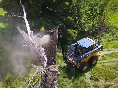 skid steer mounted chainsaw for logging|hydraulic skid steer chainsaw.